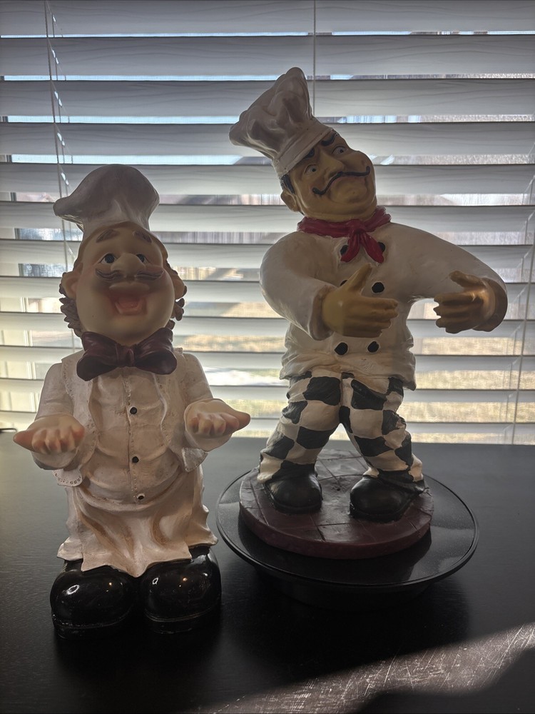 VINTAGE Peter Mook 13” Chef Figurine Italian Kitchen Food Restaurant Collectible