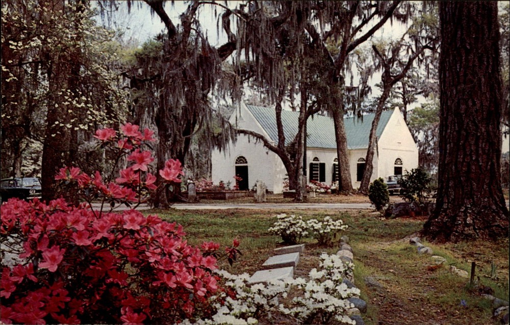 Old St Andrews Church Charleston South Carolina vintage postcard z492