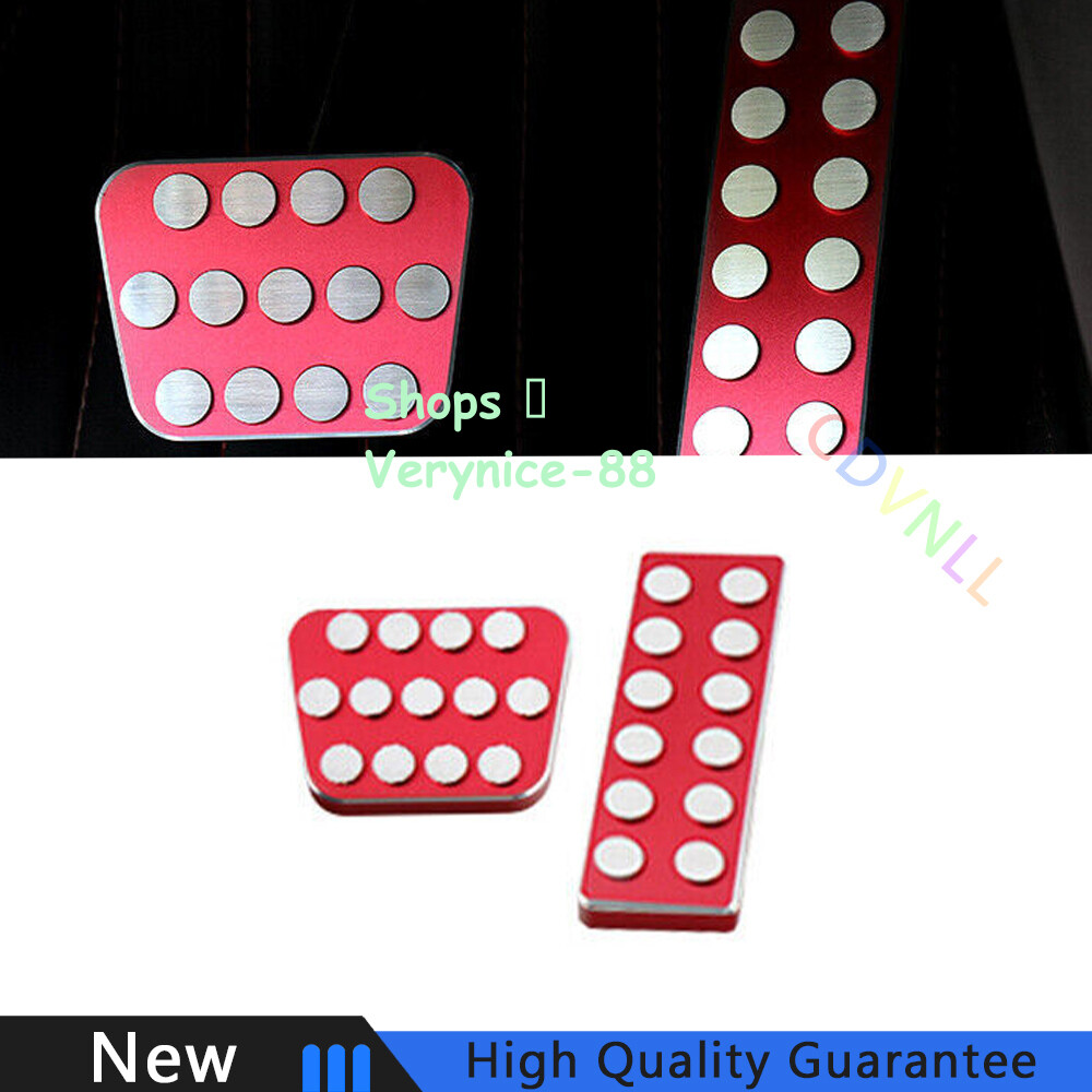 Fit For Jeep Cherokee 2014-2020 Aluminum Red Brake Pedal Accelerator Pedal Cover