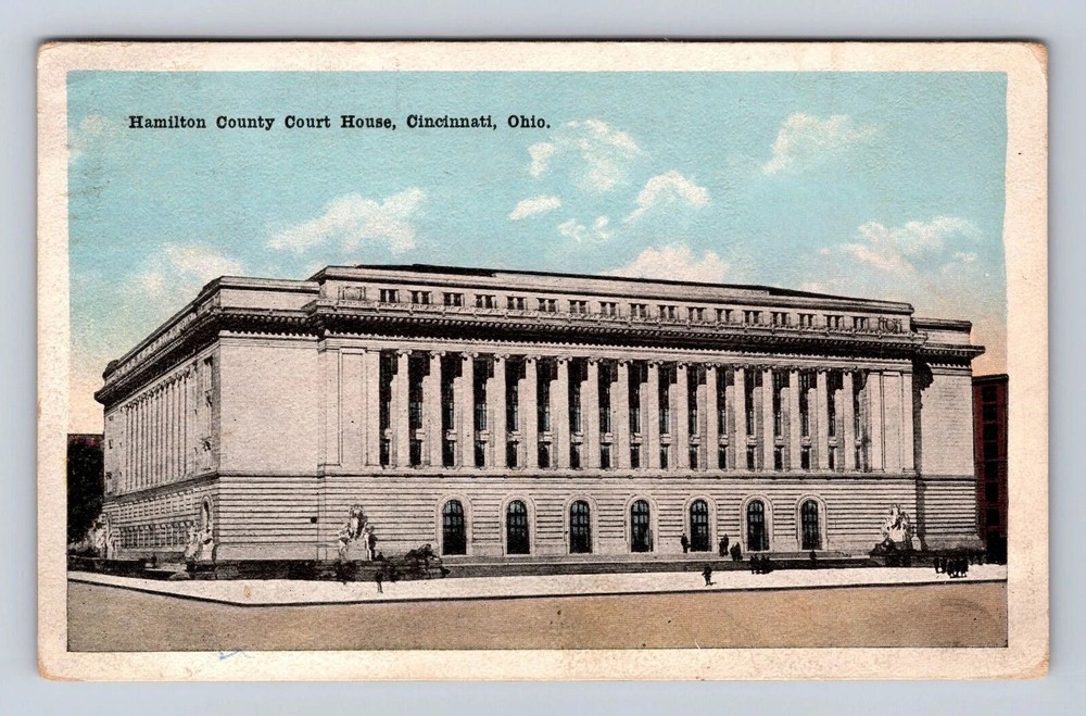 Cincinnati OH-Ohio, Hamilton County Court House, Vintage c1919 Souvenir Postcard