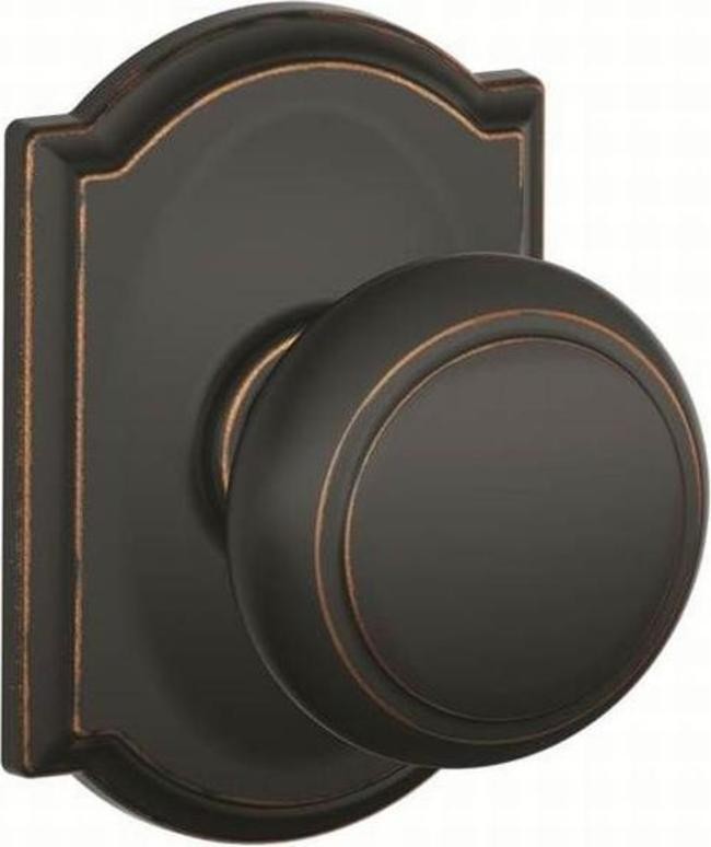 Schlage F10-AND-CAM Andover Passage Door Knob Set - Bronze