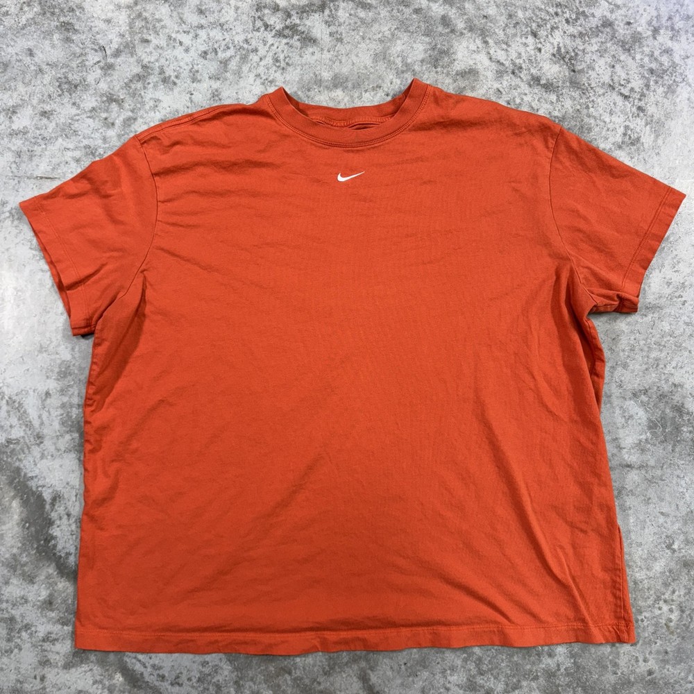 Nike Shirt Mens 2XL Red Loose Fit Tee Swoosh Logo Short Sleeve Casual Athletic