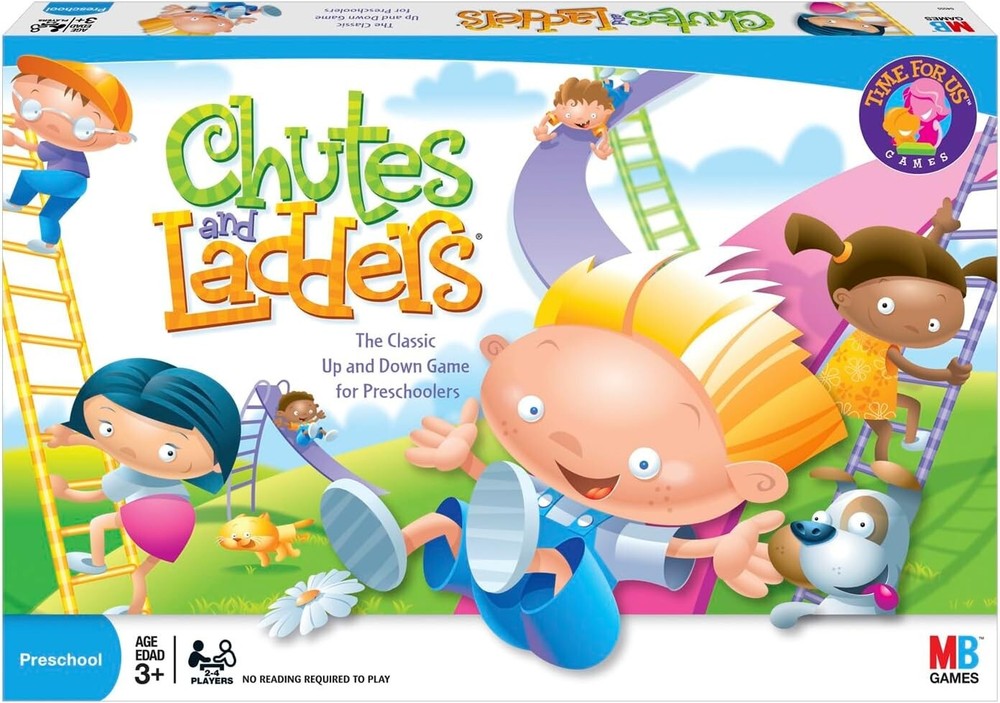 Hasbro Gaming Chutes and Ladders Board Game | 2 to 4 Players | Preschool Games