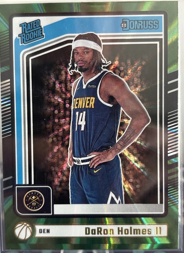 2024-25 Donruss - Rated Rookie DaRon Holmes #213 Holo Green Laser (RC)