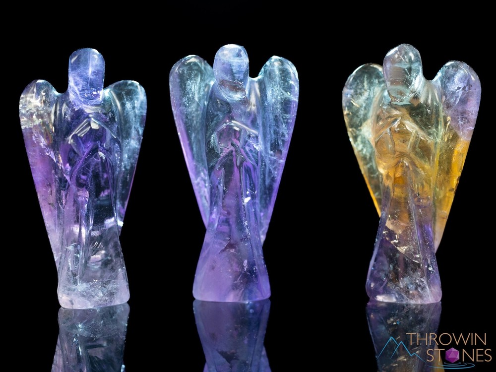 AMETRINE Crystal Angel - Crystal Carving, Angel Figurines, Home Decor, E1191