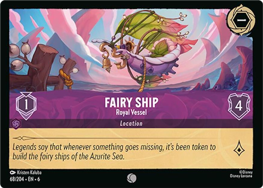 Lorcana Fairy Ship (68/222) Azurite Sea NM