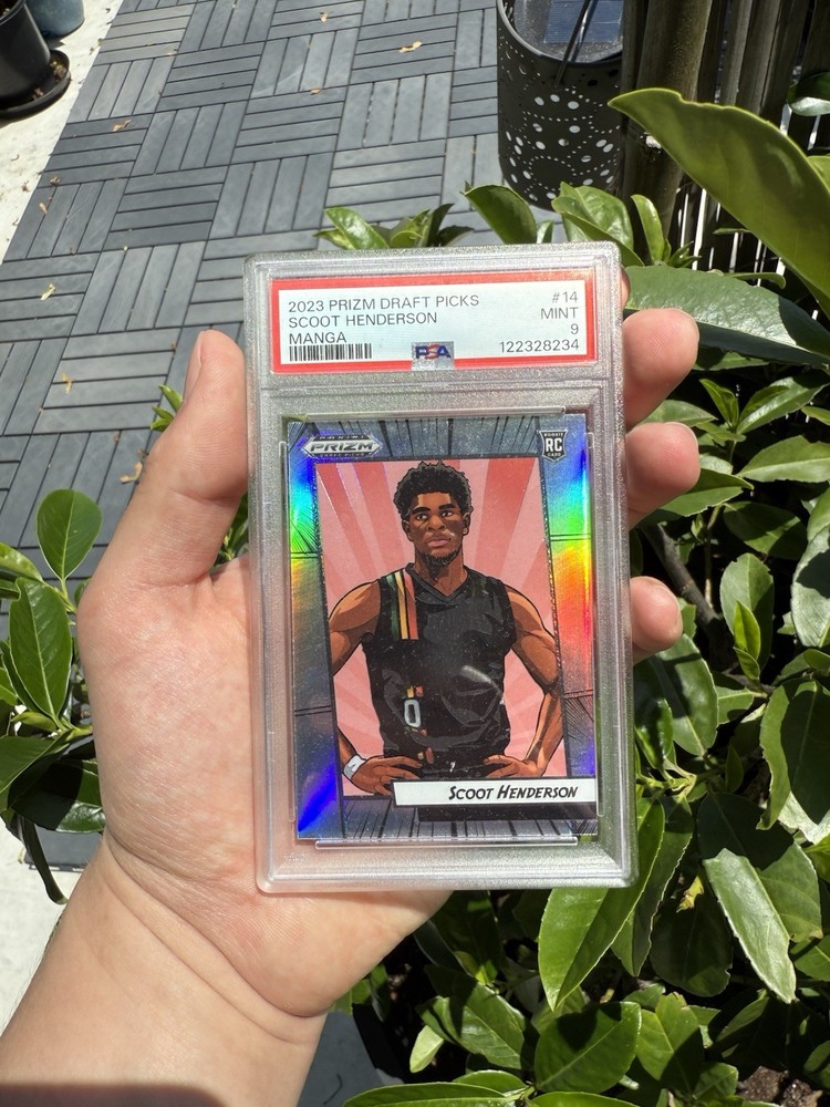 2023-24 Scoot Henderson Draft Picks Manga Case Hit SSP Rookie Graded PSA 9