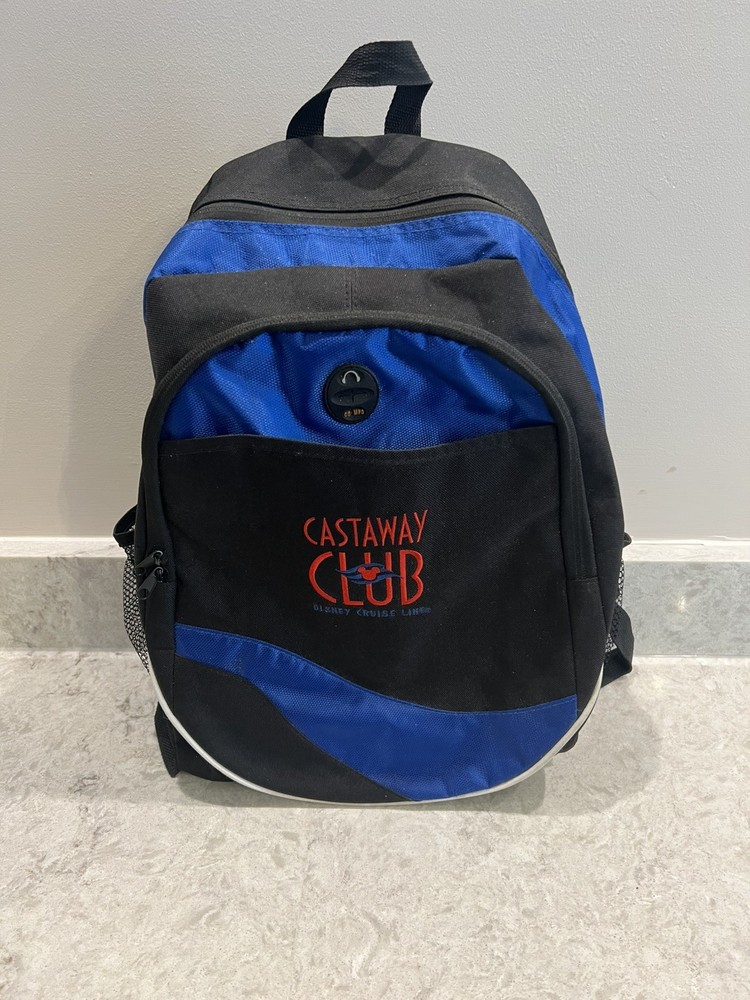 Disney Cruise Line Castaway Club Full Backpack Blue & Black 18