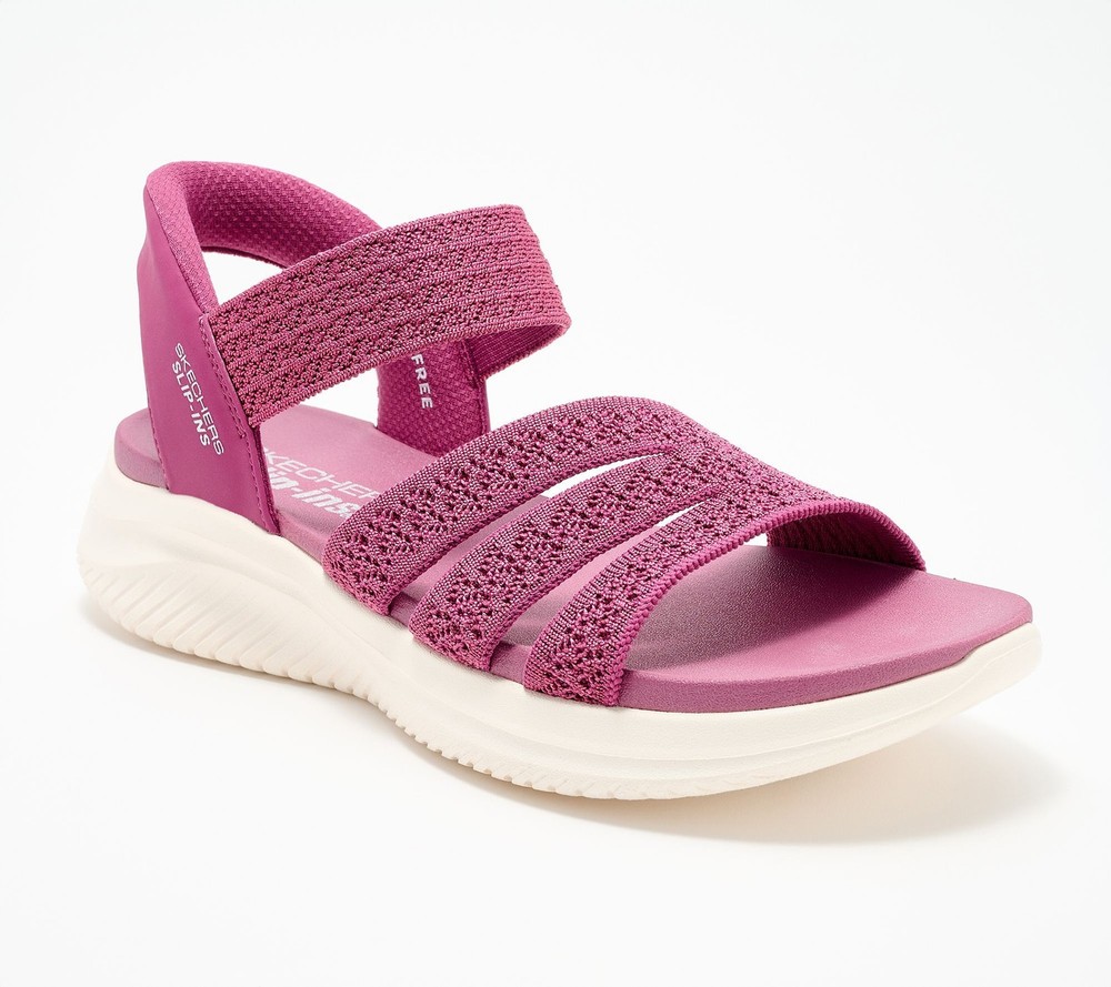 Skechers Women's Sz 6.5 Slip-ins Washable Knit Ultra Flex . Purple A687169
