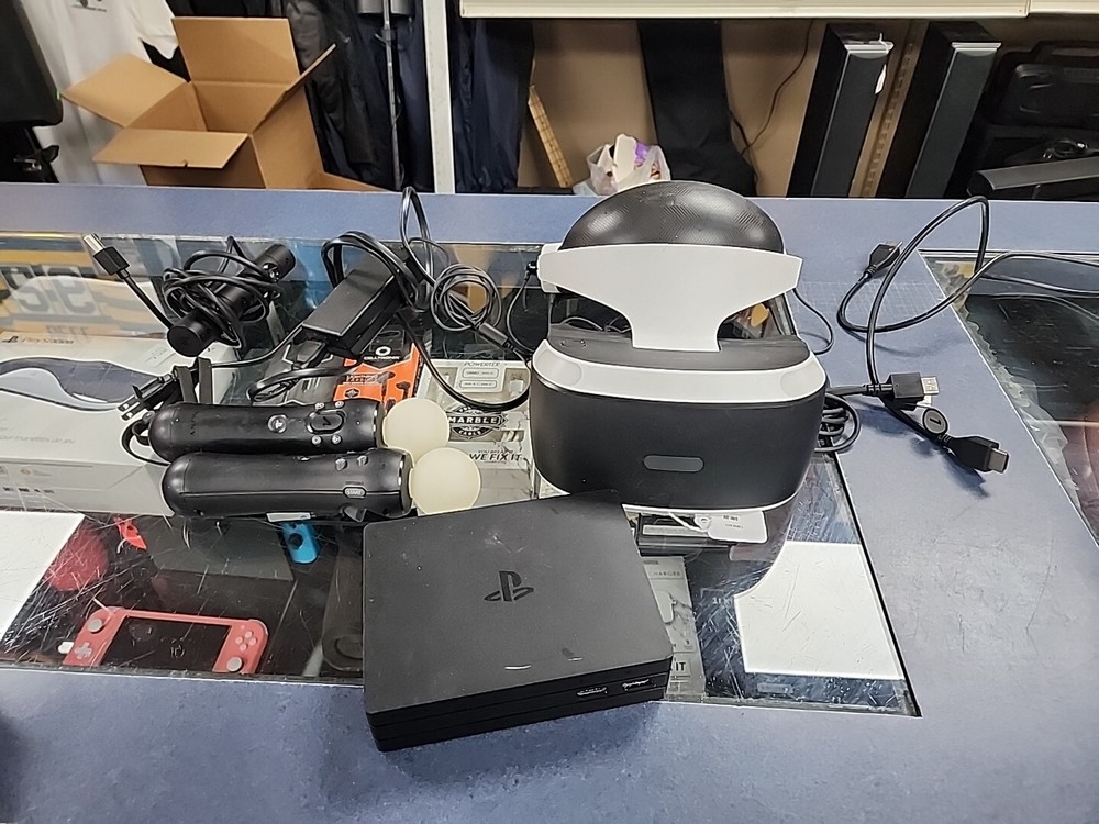 Sony PS VR PSVR PlayStation CUH-ZVR1 For PS4 Console Set Headset No Power Cord