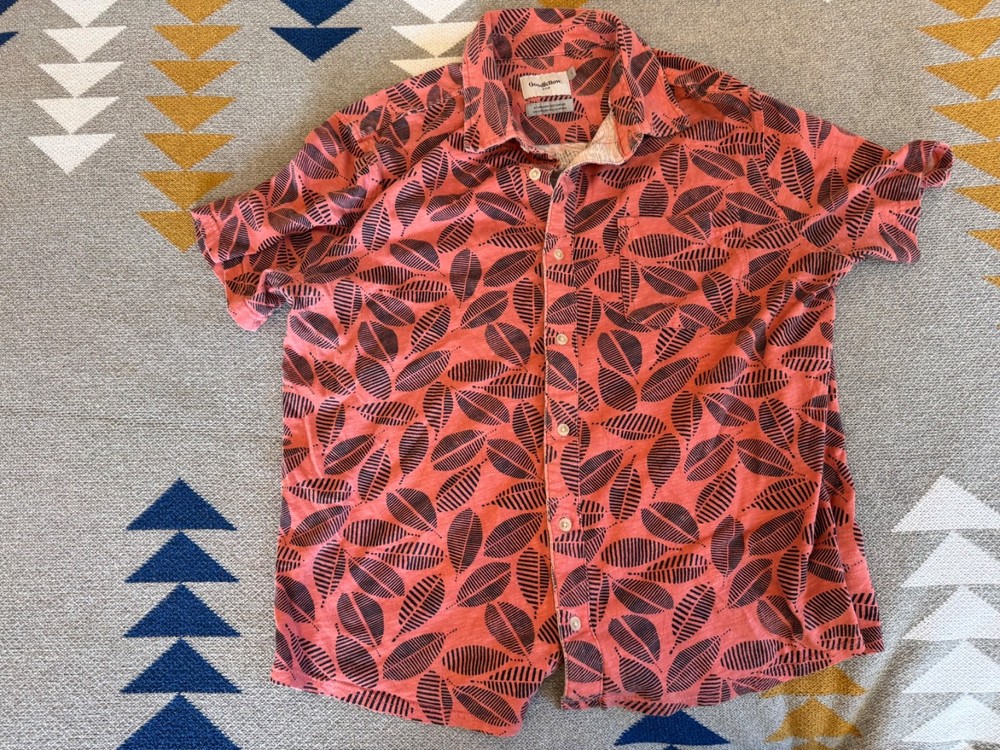Goodfellow & Company Mens’ Button Shirt Short Sleeve  Size L