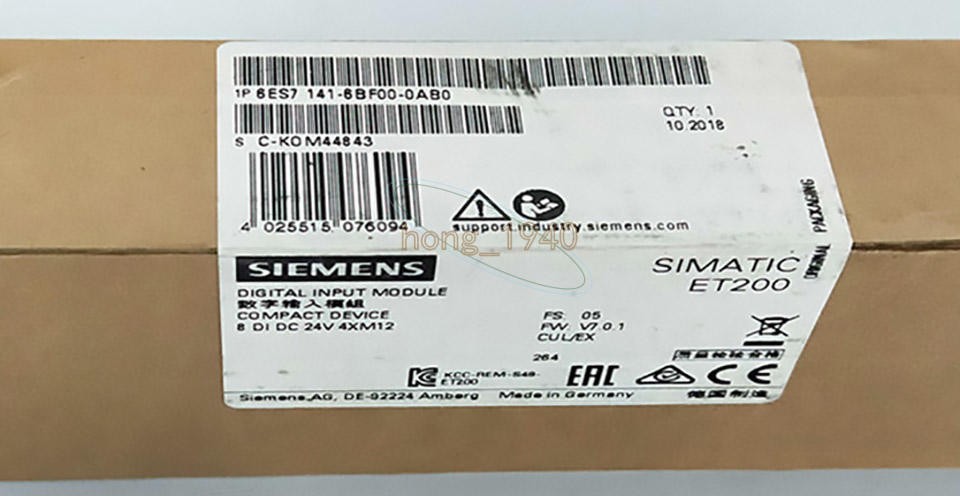 One New Siemens 6Es7141-6Bf00-0Ab0 6Es7 141-6Bf00-0Ab0