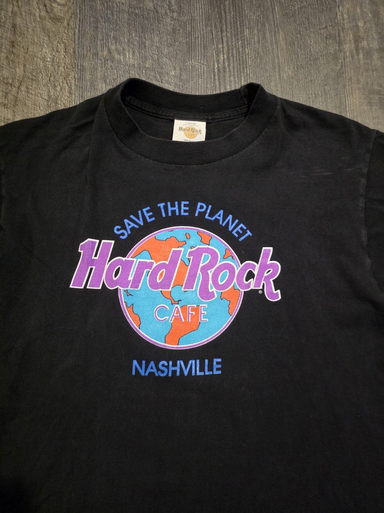 Hard Rock Cafe Save the Planet Nashville T- Shirt Men's Large USA Made