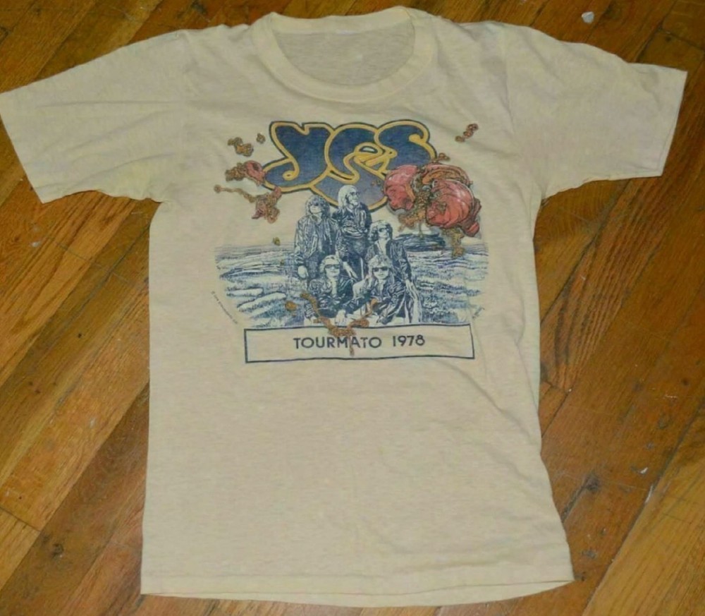 1978 YES Vintage Rock Band Concert Tour White T-Shirt