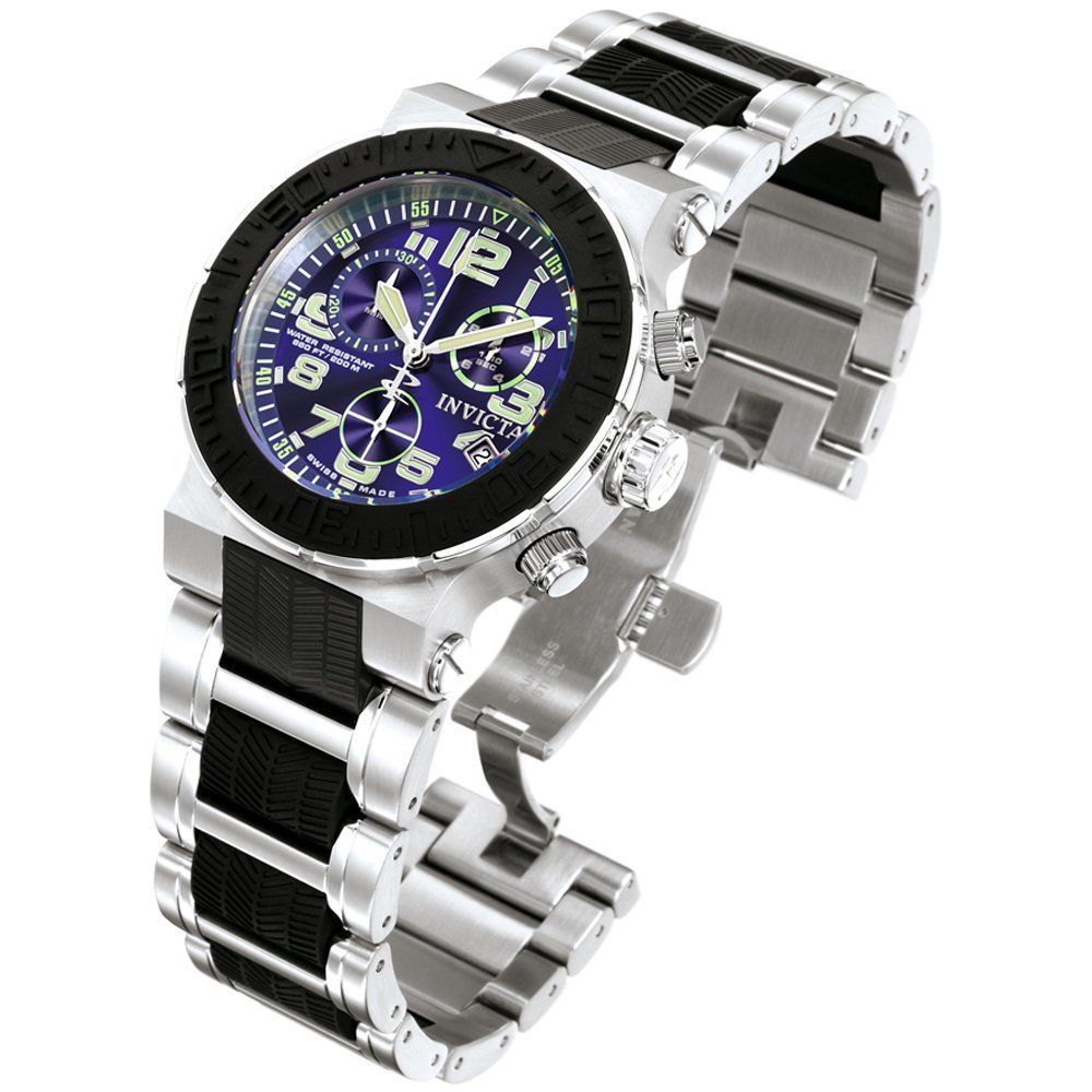 Swiss Made Invicta 6138 Reserve Sea Reef Blue Dial Chronograph Men's Watch