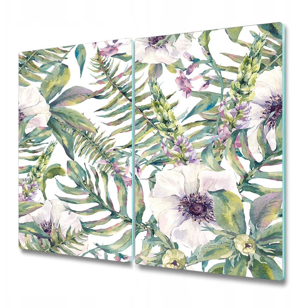 Glass Chopping Board Utensil Board Hawaii Tropical Tropical leaf Exotic 2x30x52
