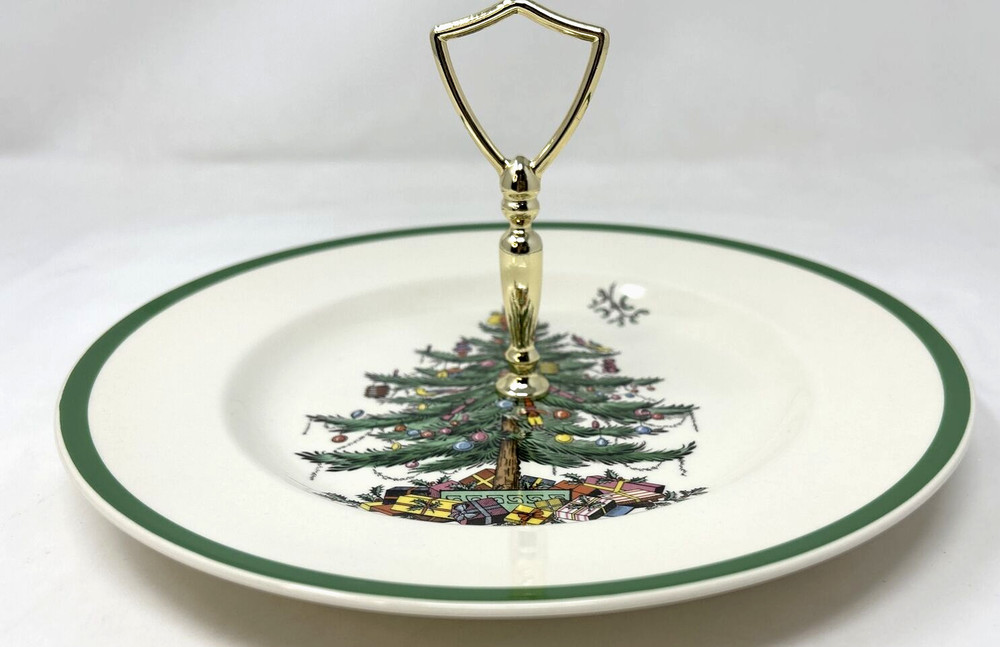 Spode Christmas Tree Cookie Tray Plate 10.5