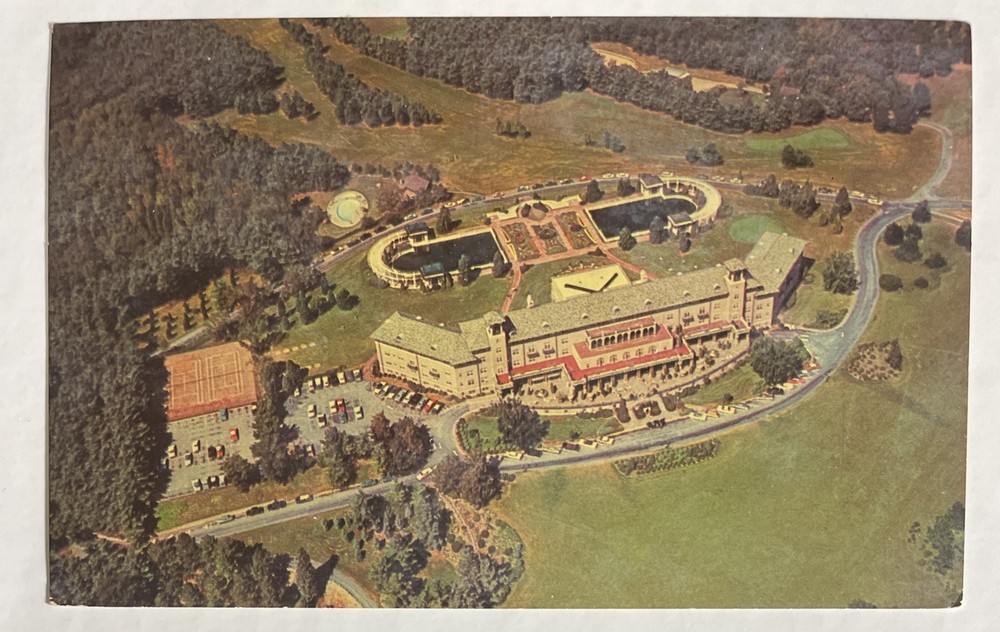 1964 Aerial Hotel Hershey Pool Golf Hershey PA Dauphin Co Postcard Pennsylvania