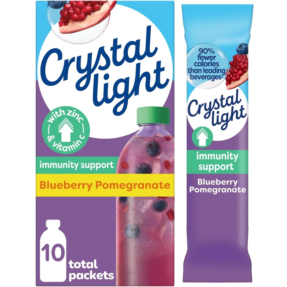 Crystal Light Pure Immunity Blueberry Pomegranate Drink Mix 10 ct On-the-Go P...
