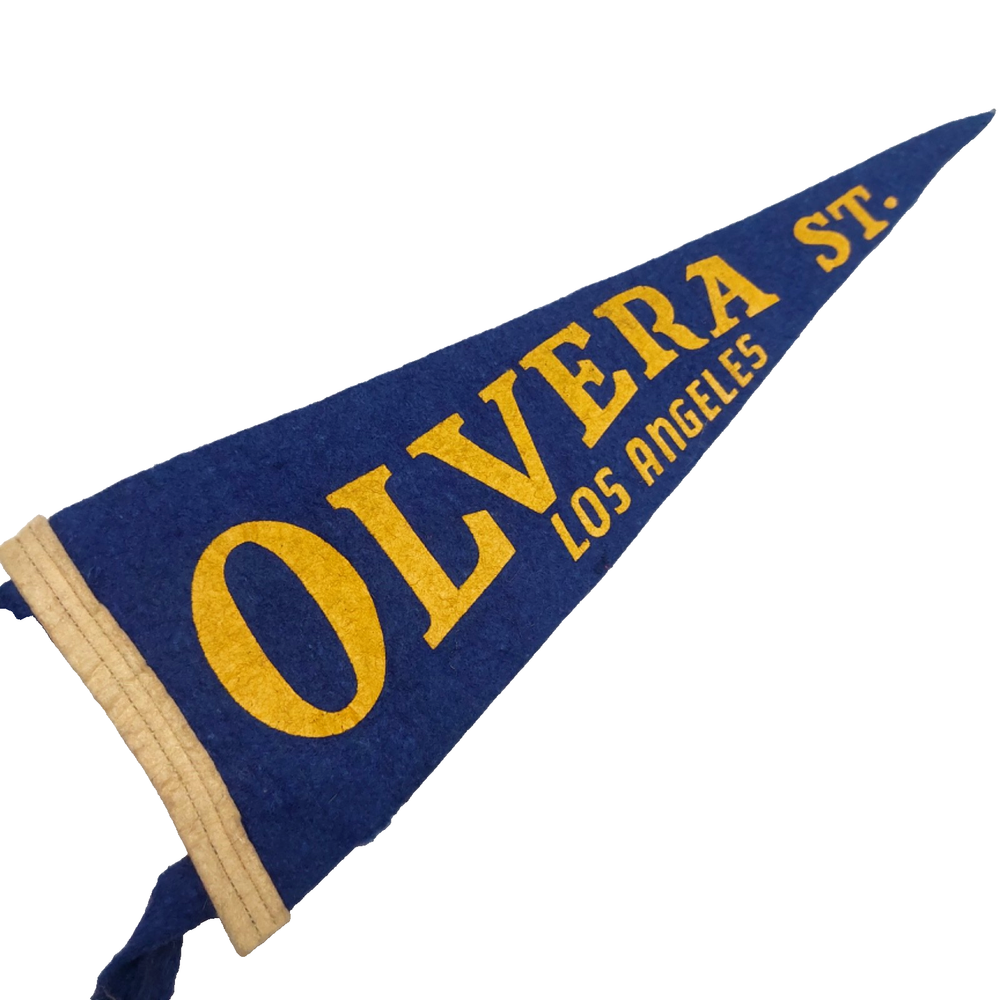 Olvera Street Los Angeles California Mini Felt Travel Pennant 4x10.5