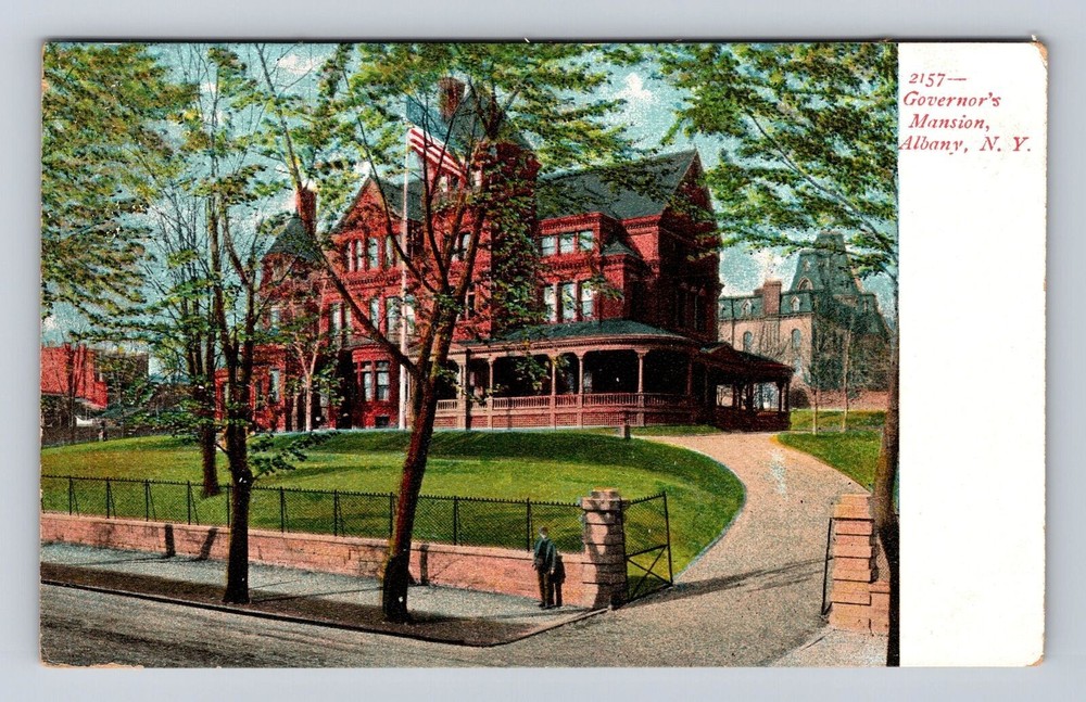 Albany NY-New York, Governor's Mansion, Antique, Vintage Souvenir Postcard
