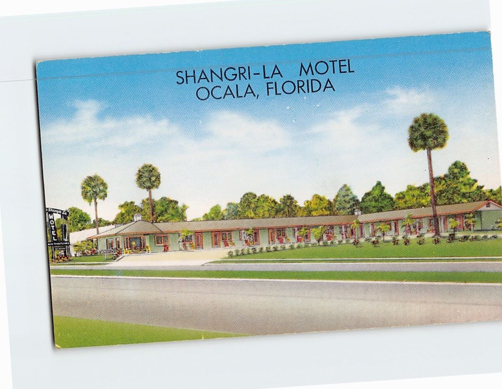 Postcard Shangri-La Motel Ocala Florida USA