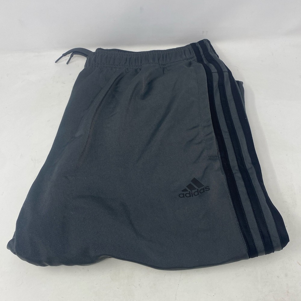 Adidas 3-Stripes Open Hem Tricot Pants L Dark Grey/Black
