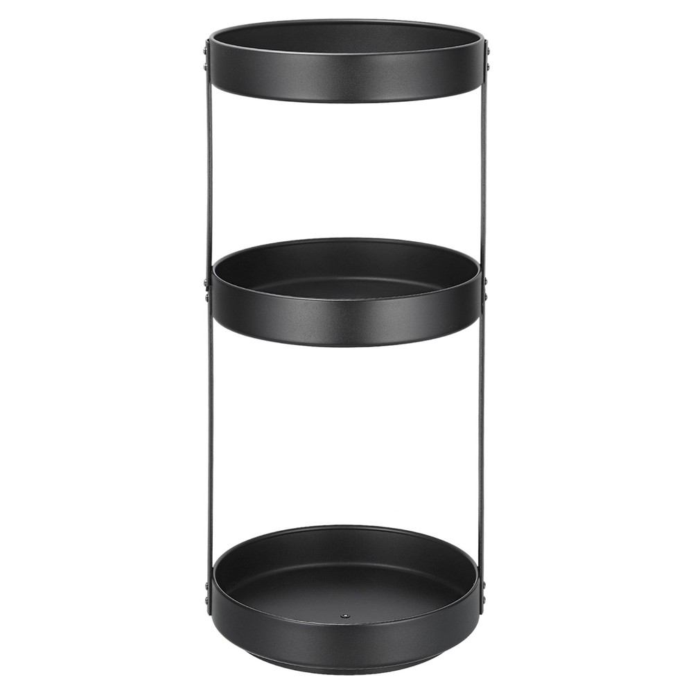 3 Tier Rotating Lazy Susan Turntable Organizer Spice Rack Metal for Cabinet