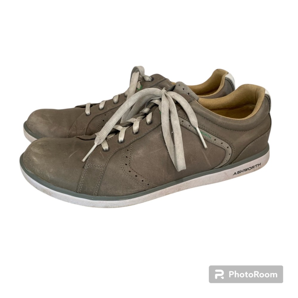 Ashworth Cardiff ADC Spikeless Golf Men's Shoes Size 13 Gray Leather