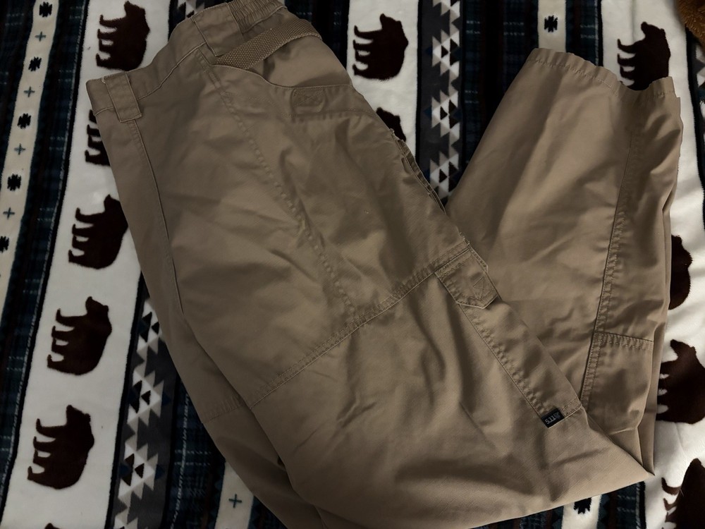 5.11 Tactical Tan Cargo Pants Durable Utility Workwear Outdoor Hiking Apparel