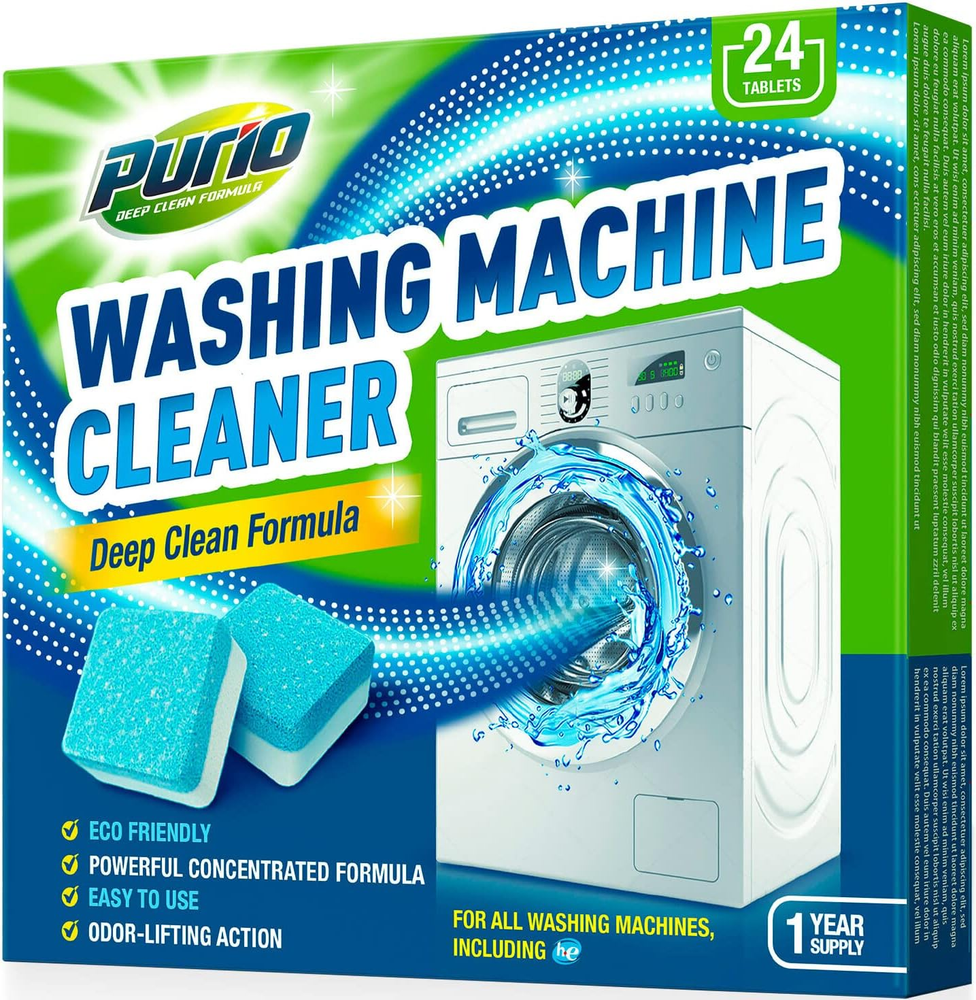 Washing Machine Cleaner Tablets 24 Ct Deep Cleaning Formula Top Load And Front ✅