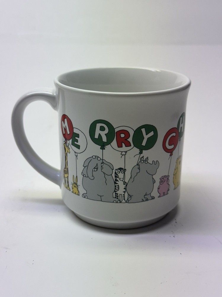 RARE Vintage Sandra Boynton Ceramic “Merry Christmas To You” Mug ☕️