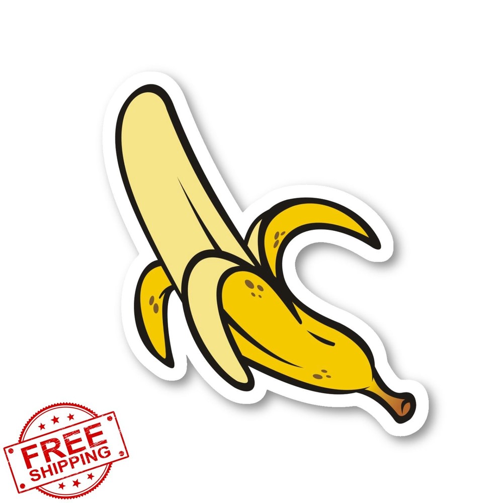Banana Stickers 3 Pack 2.5 3 4 Inch Vinyl Laptop Decals