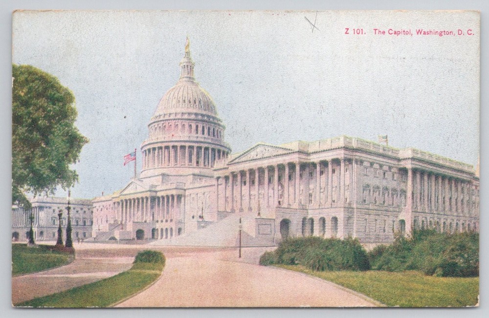 US Capitol Building Washington DC Postcard Z101 Early 1900s Architecture