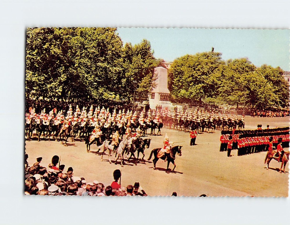Postcard Trooping the Colour Horseguards Parade London England
