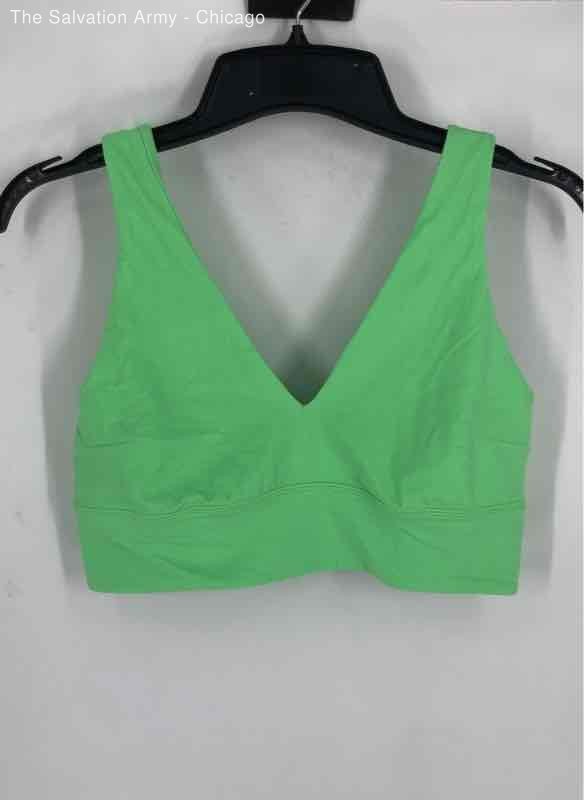 Lululemon Womens Green Wide Strap Regular Fit Sports Bra Size Large