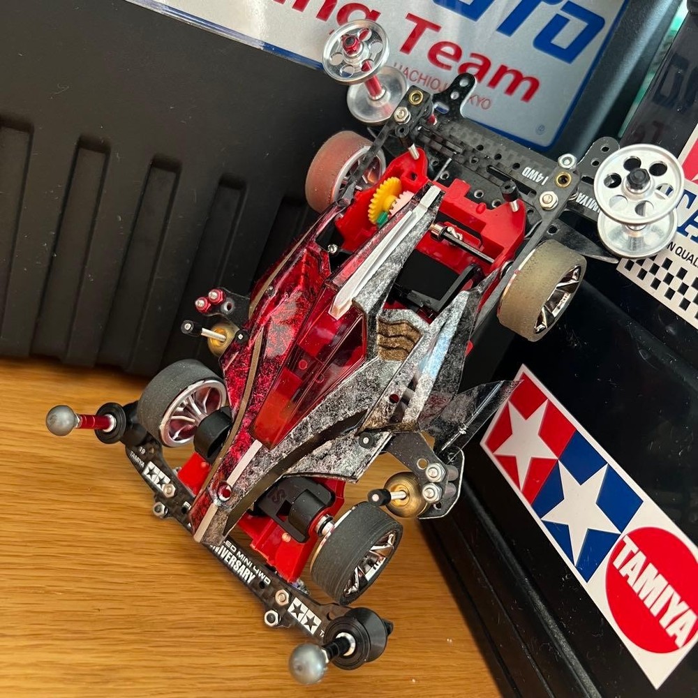 Mini 4WD finished product processing Avante Kamen Rider double heat metal style