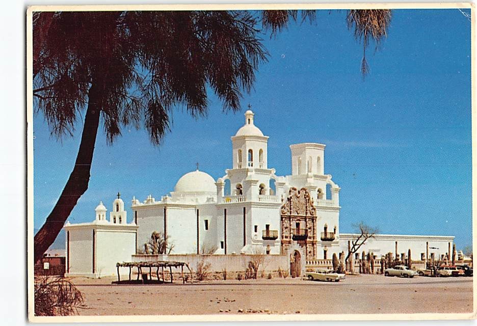 Postcard San Xavier Del Bac Mission Tucson Arizona USA