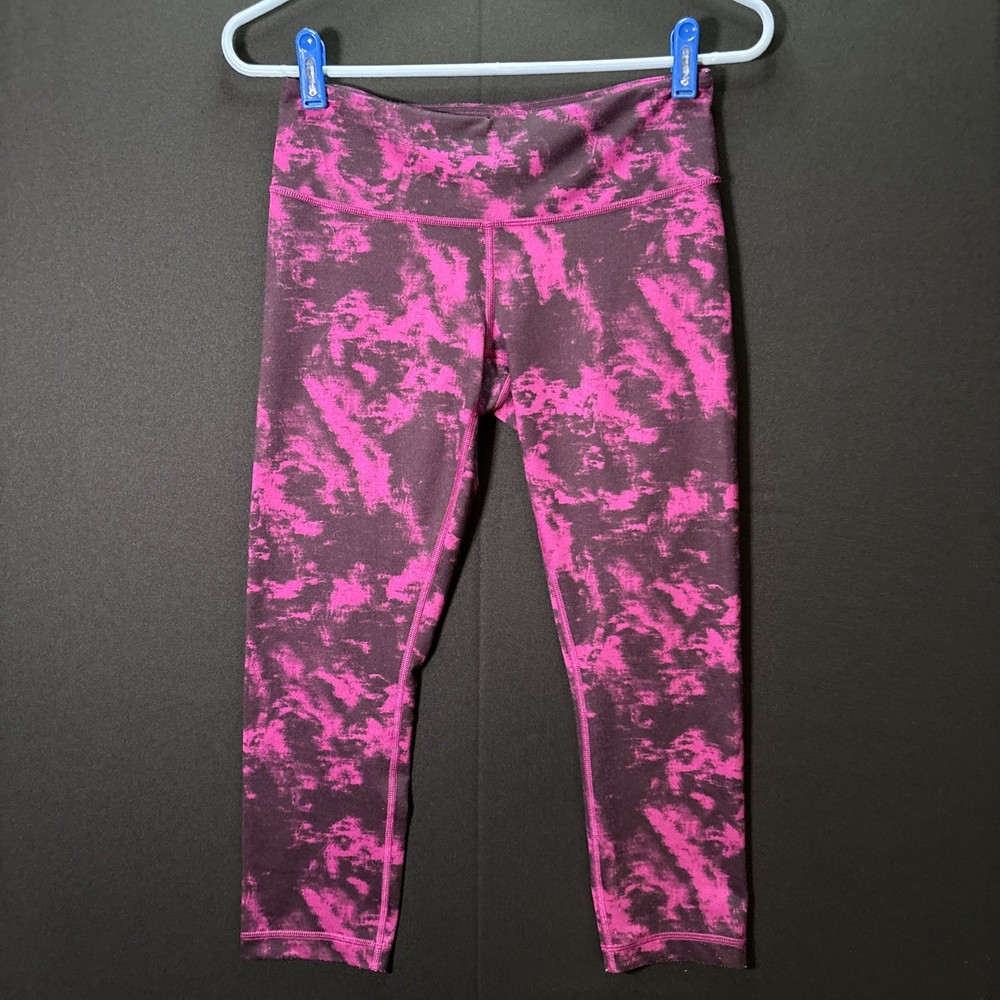 Lululemon Wunder Under Pant Cropped Women's Size 6 Breezie Regal Plum Black