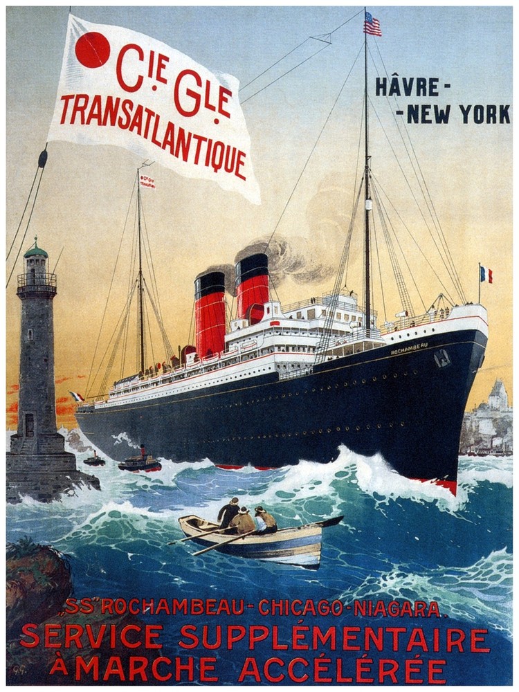 Decor Havre- New York Travel Poster. Fine Graphic Design. Home Wall Art. 2096