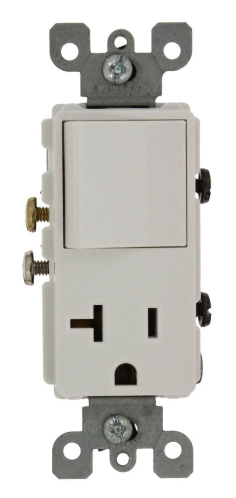 20 Amp, 120 Volt, Decora Single-Pole, AC Combination Switch, Commercial Grade...-image