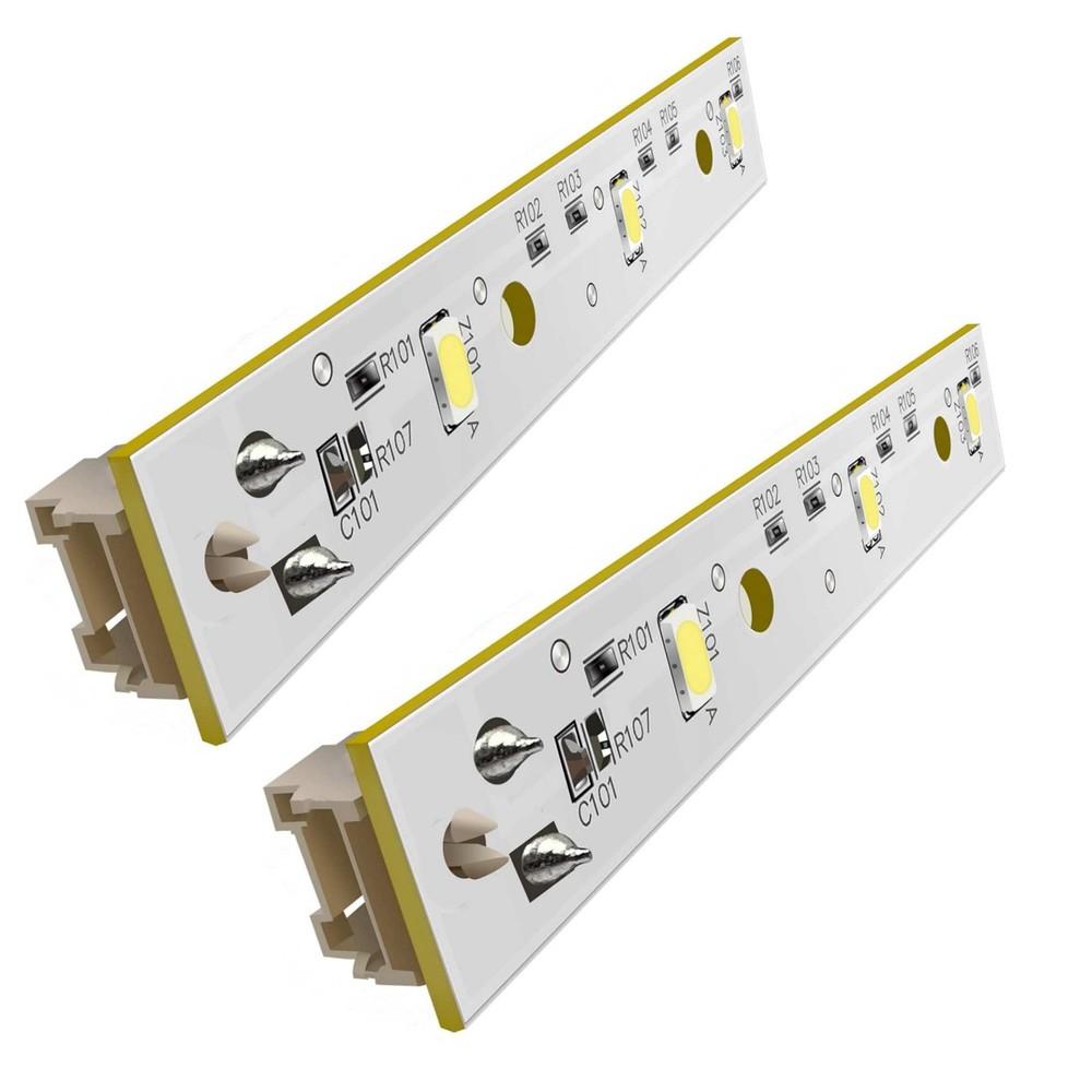 2pcs WR55X26671 Refrigerator LED Light Board for GE Machine Bulb Upgrade.