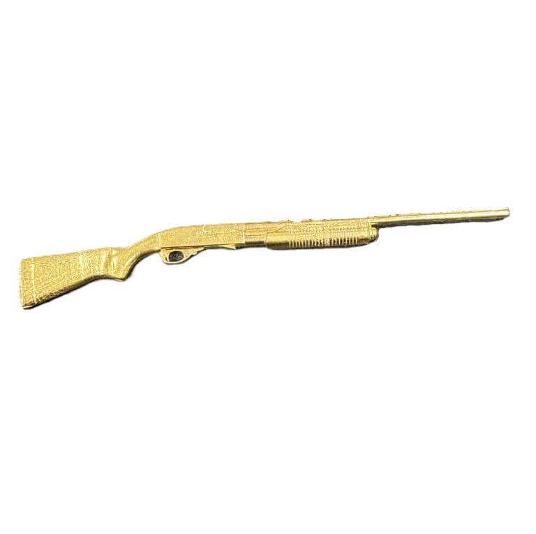 2024 Remington 870 Shotgun 1 oz Silver Poured Gilded Bar in Protective Tube