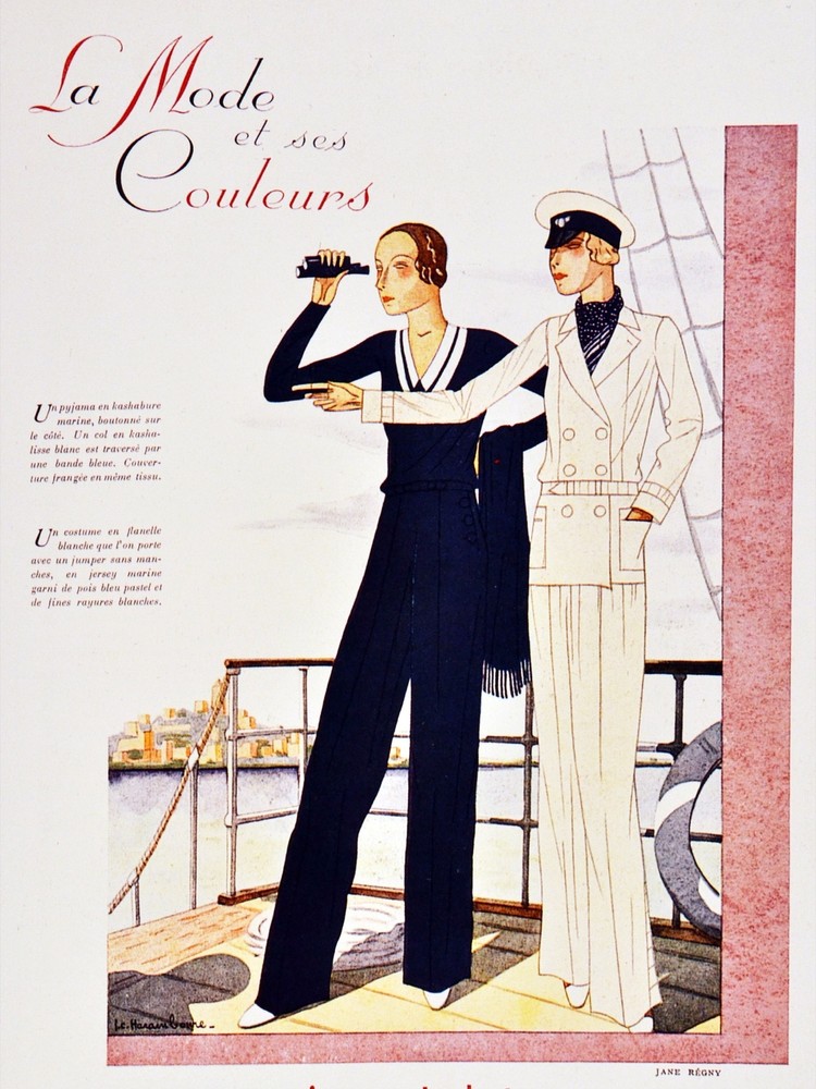 Decoration poster.Interior design Art.Retro fashion.French sailors.6354