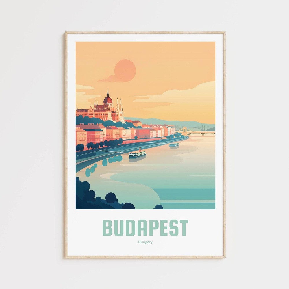Budapest Poster Vintage Travel Poster Retro Budapest Travel Poster Gift