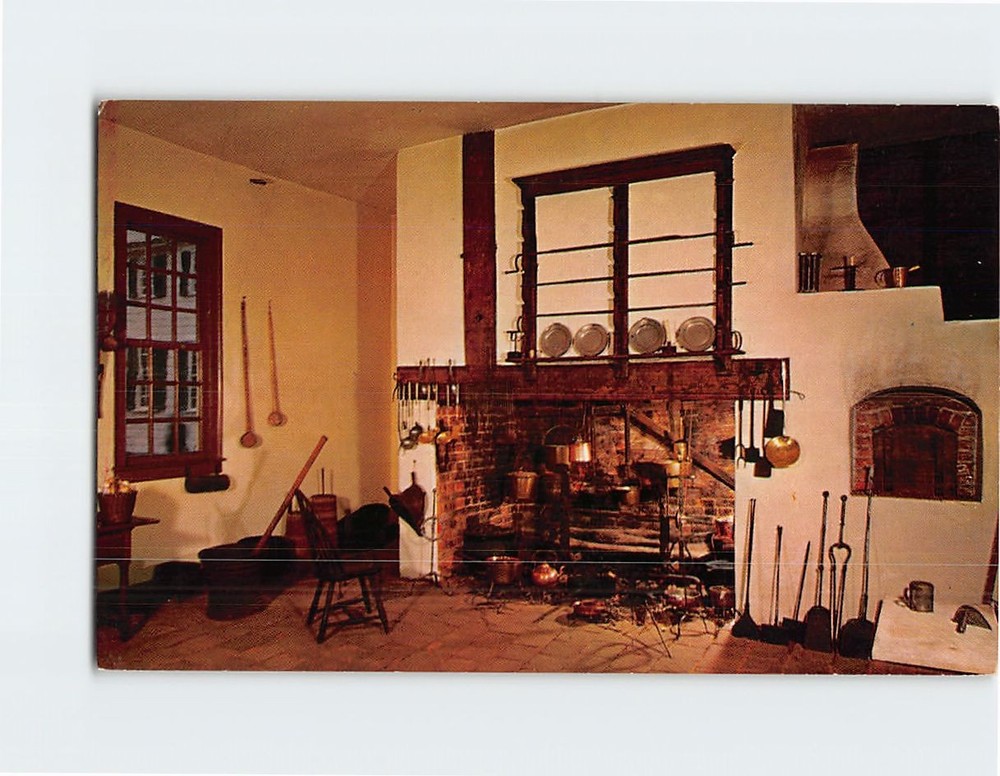Postcard Family Kitchen at Mount Vernon Virginia USA