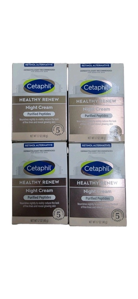 Cetaphil Healthy Renew Night Cream, Anti-Aging  Moisturizer  1.7 oz Ea 4 Pack
