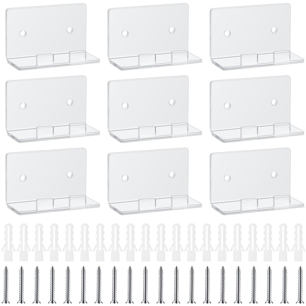 10 Packs Clear Floating Shelves Comic Book Display Case Comic Storage Shelf W...