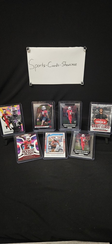 2024 Marvin Harrison Jr Rookie Card Lot, 7 Cards Included - Inserts SP - Panini