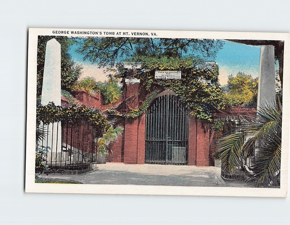 Postcard George Washingtons Tomb At Mount Vernon Virginia USA